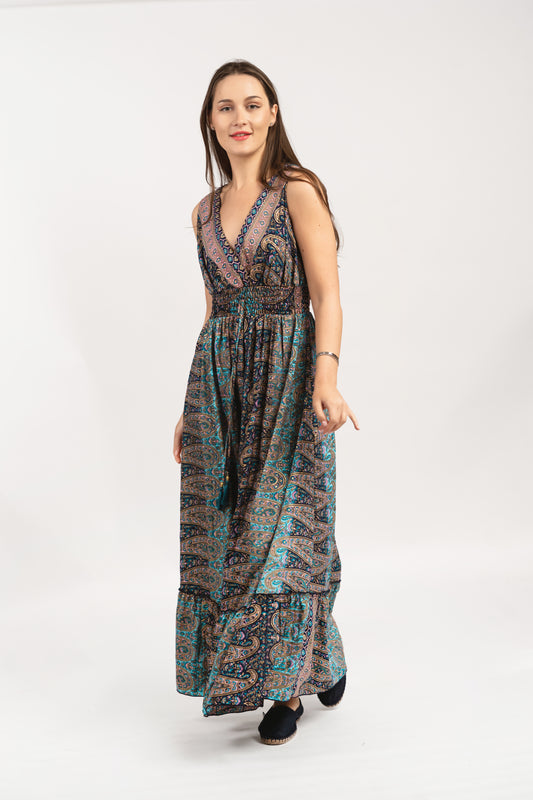 Caftan Dress - Agrigento - blue