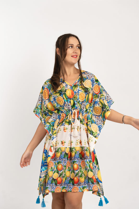 Caftan Dress - Agrigento - blue