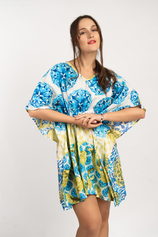 Caftan Dress - Agrigento - blue