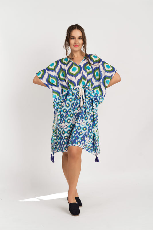 Caftan Dress - Agrigento - blue