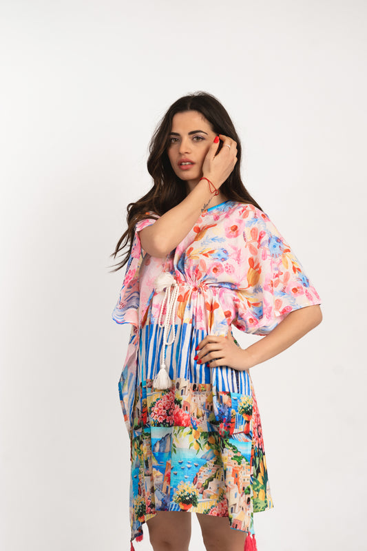 Caftan Dress - Agrigento - blue