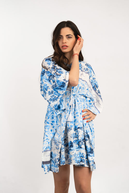 Caftan Dress - Agrigento - blue