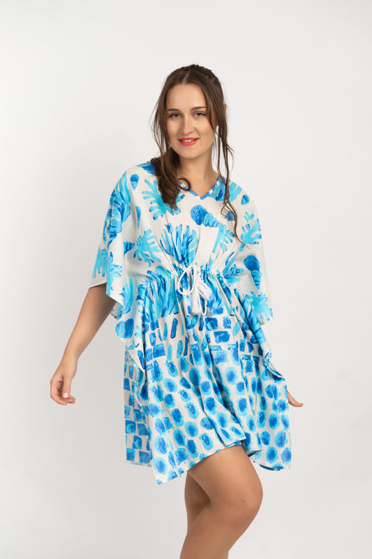 Caftan Dress - Agrigento - blue