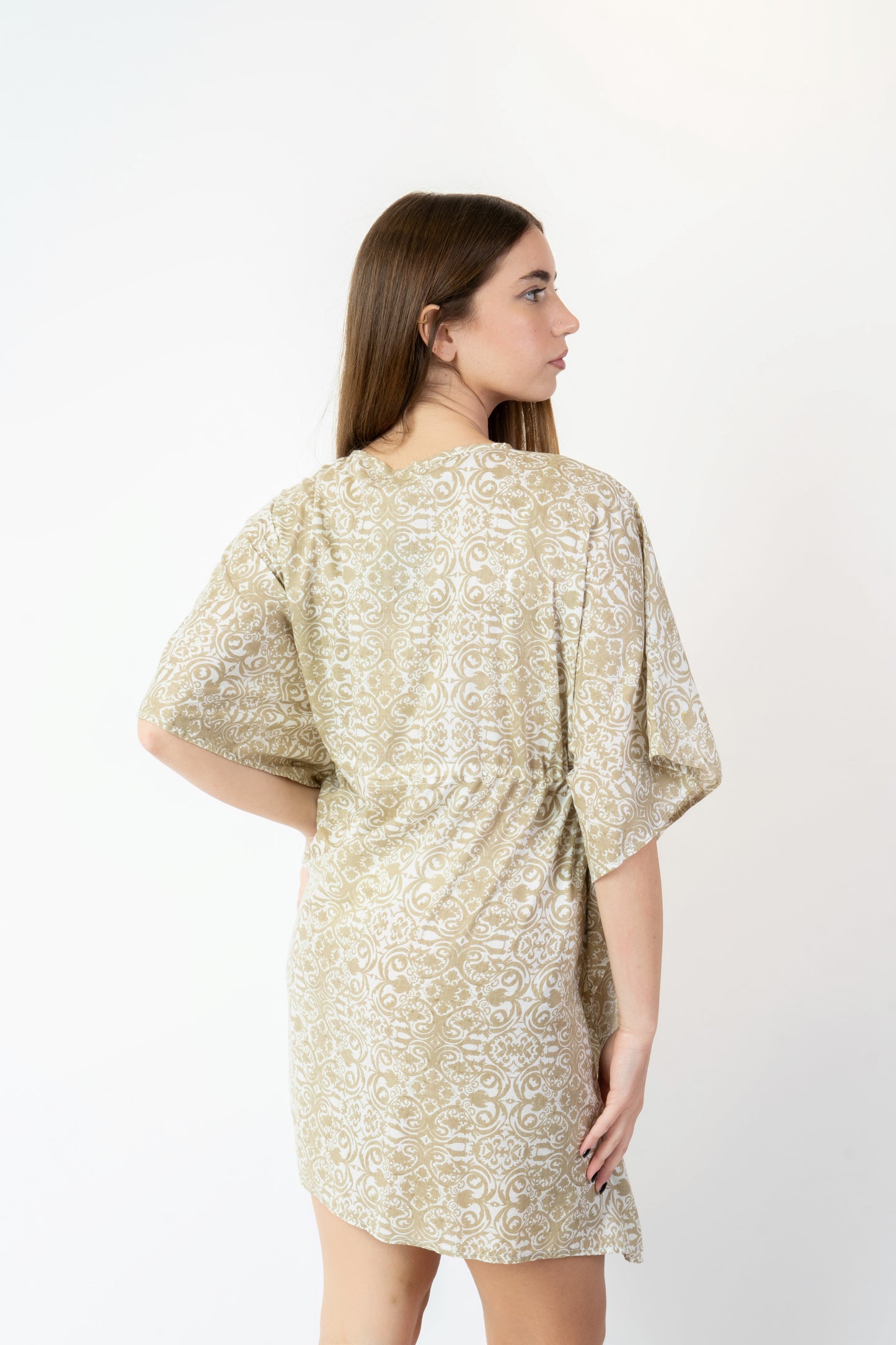 Kaftano - Abito fantasia Cedros beige