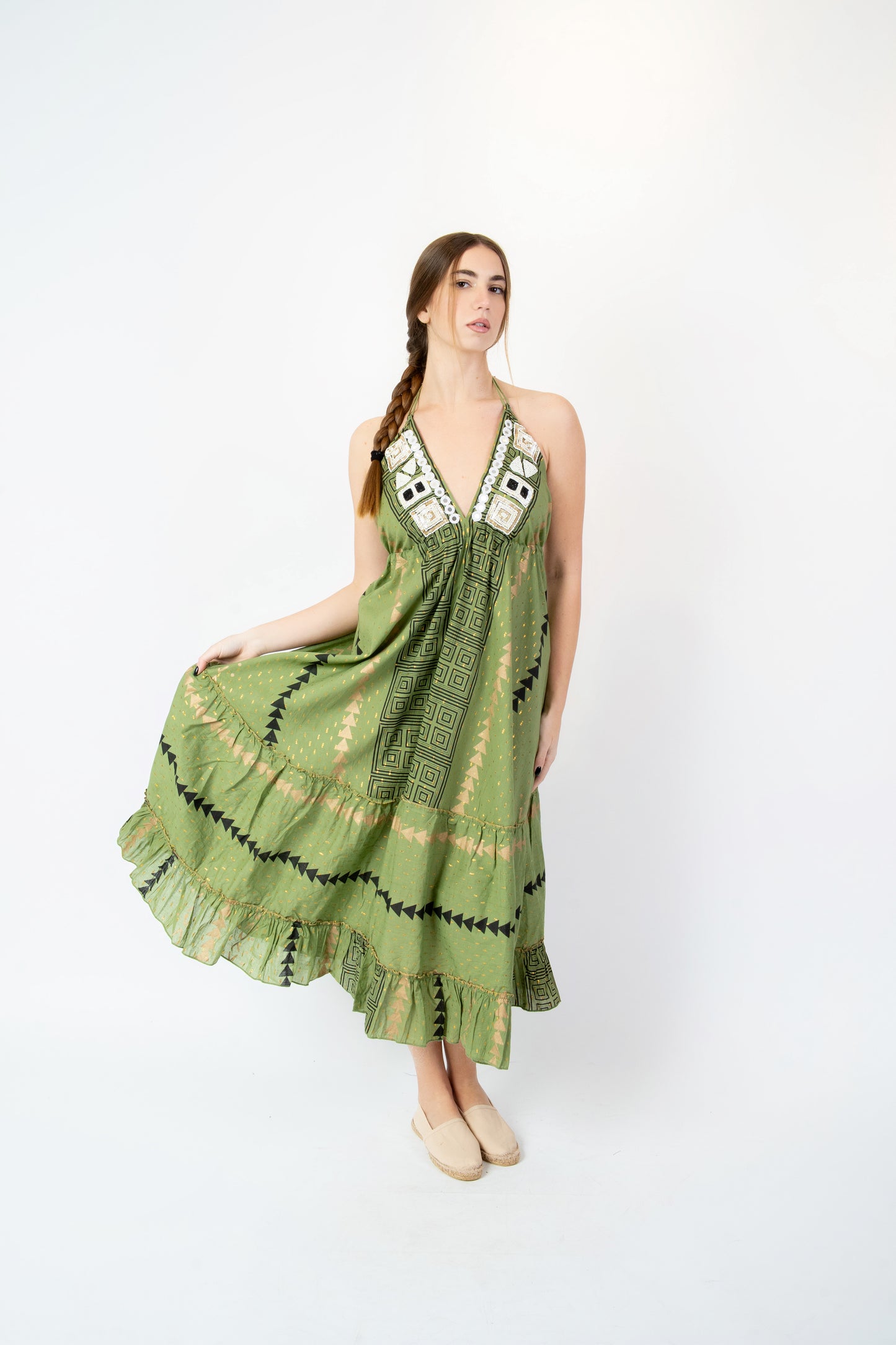 Manuela - Abito fantasia verde