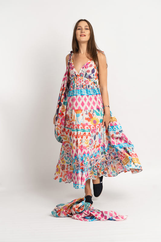 Caftan Dress - Agrigento - blue