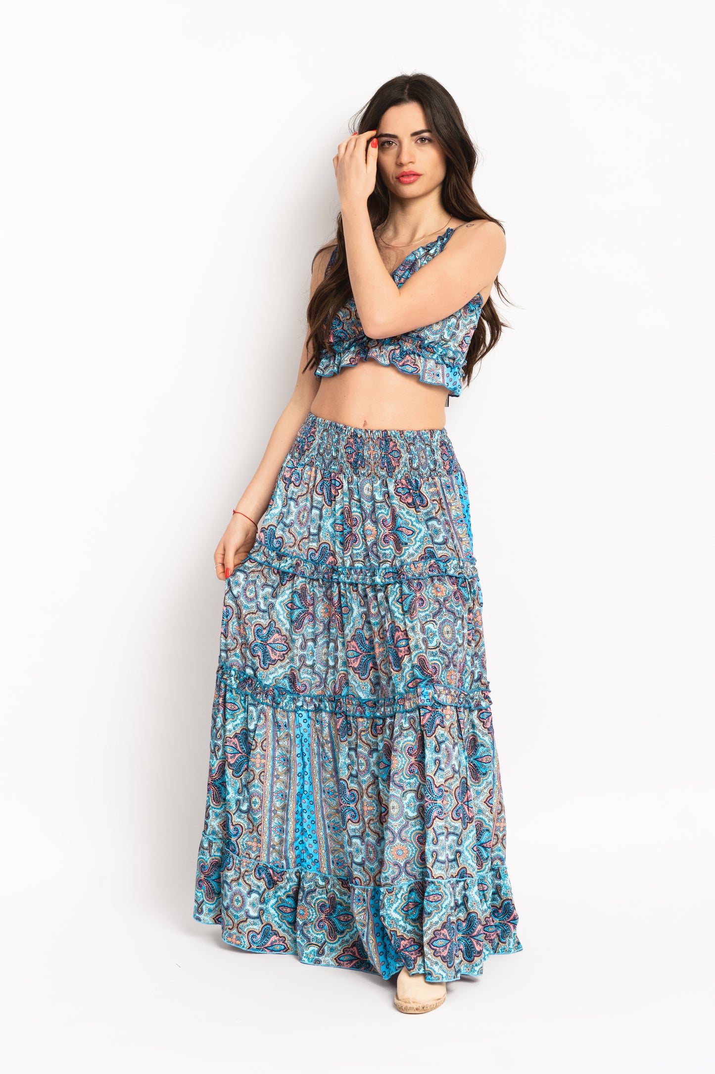Caftan Dress - Agrigento - blue