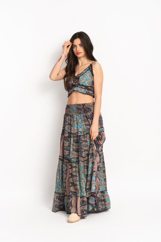 Top Margot - top blu fantasia Scopeleo