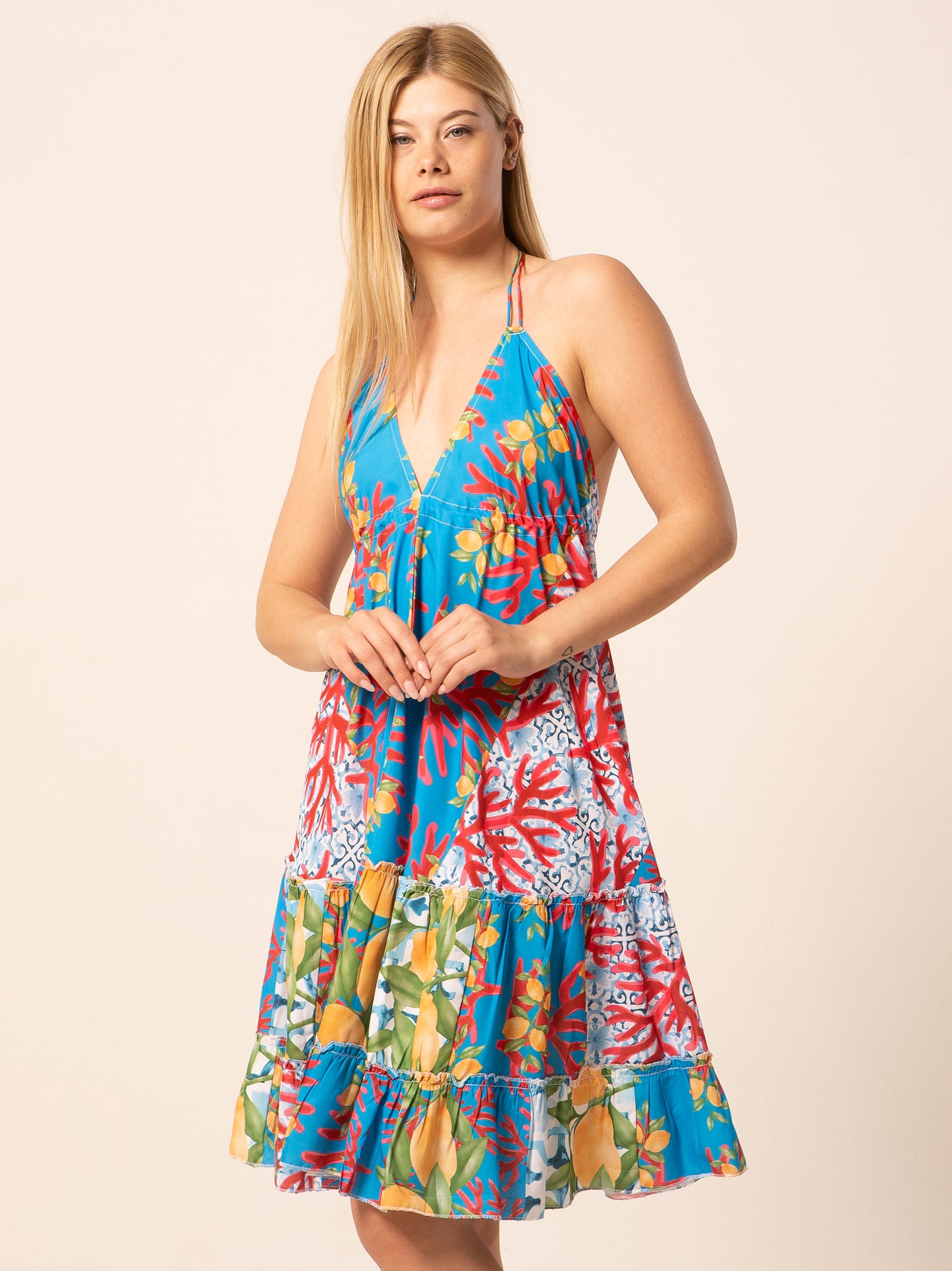 Caftan Dress - Agrigento - blue