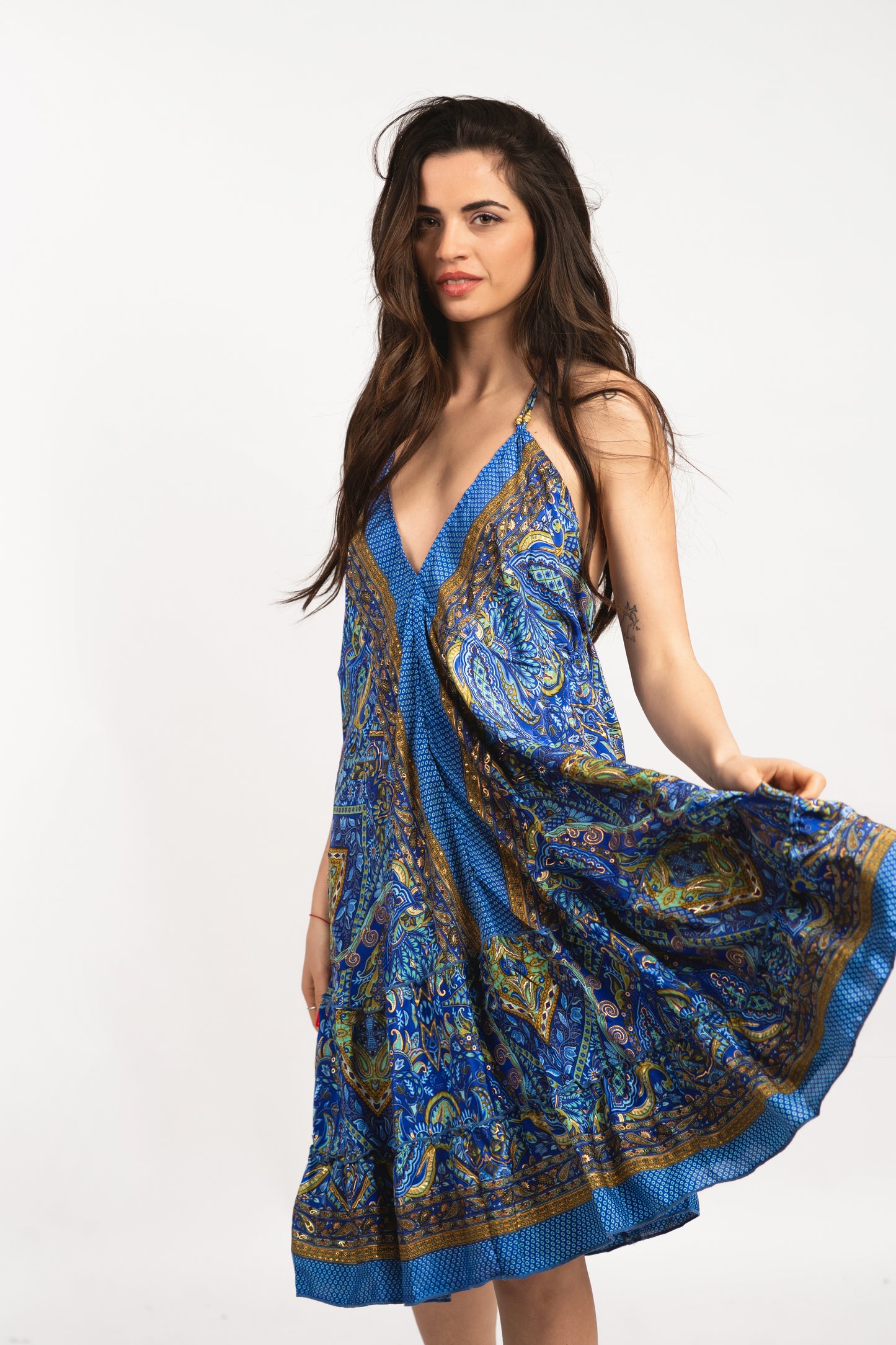 Caftan Dress - Agrigento - blue