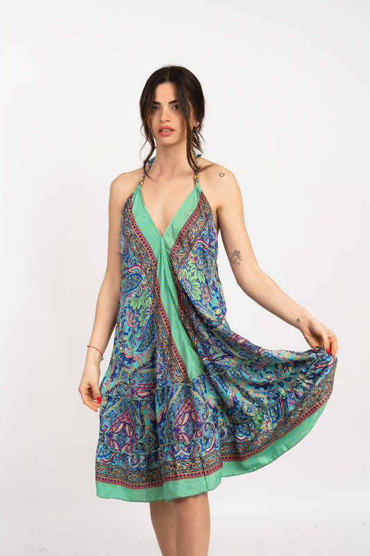 Caftan Dress - Agrigento - blue