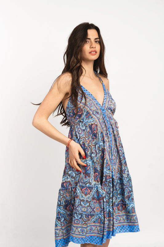 Caftan Dress - Agrigento - blue
