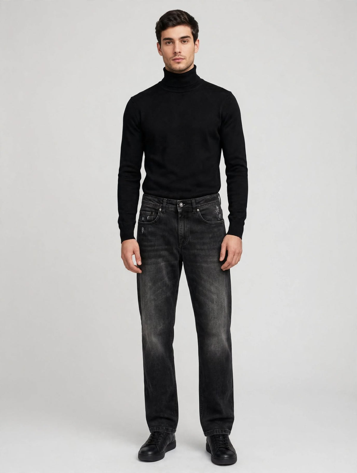 MOSTO - JEANS NERO LOOSE FIT