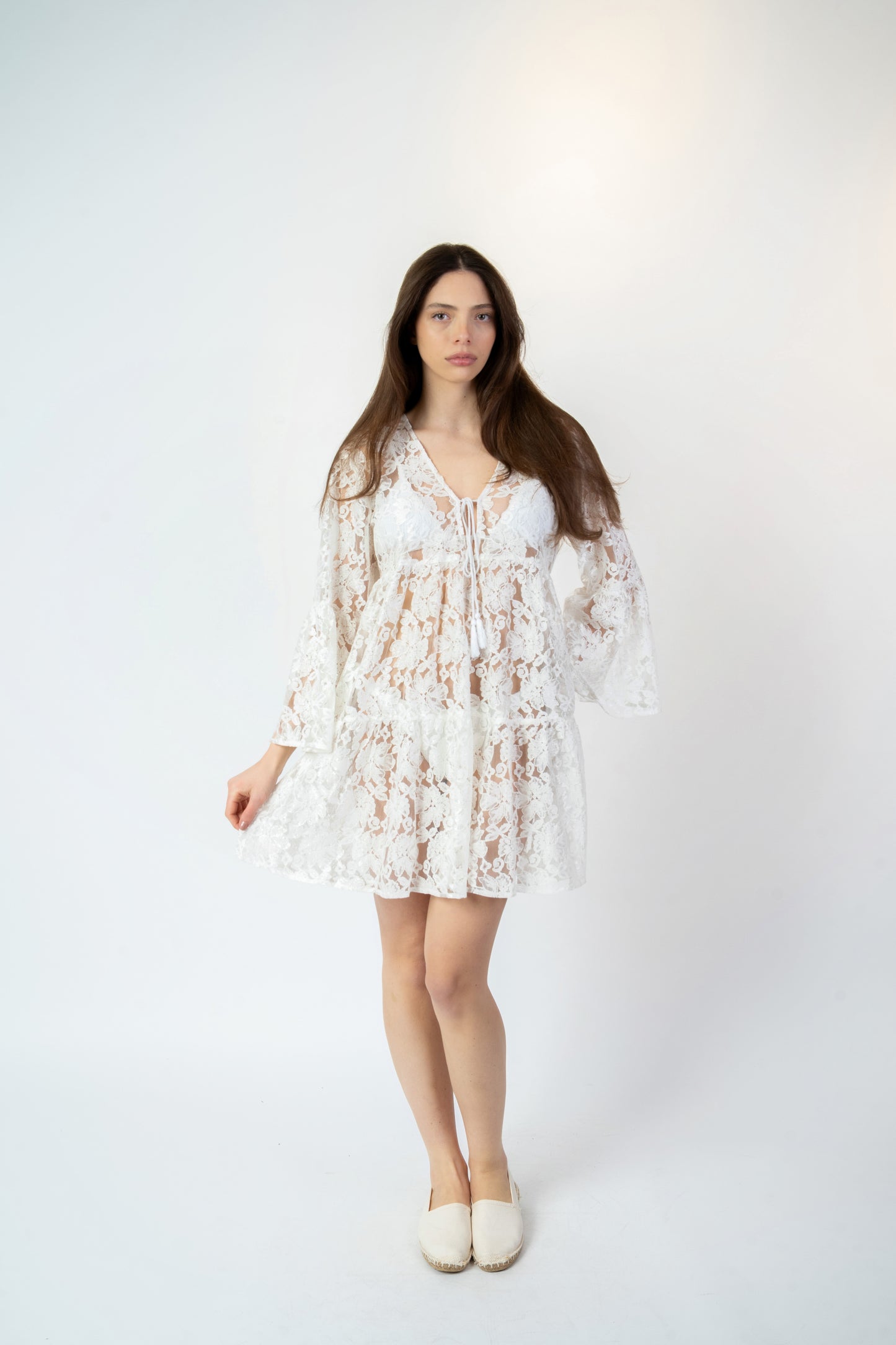 Pelosa - Abito fantasia bianco