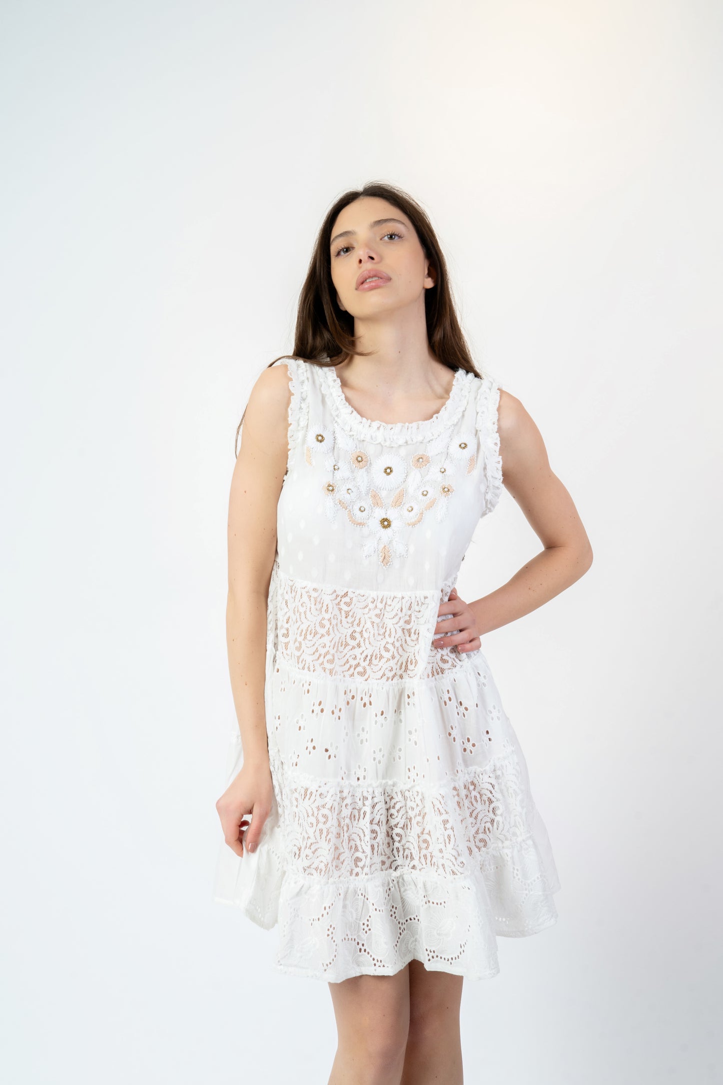 Pilar - Abito fantasia bianco
