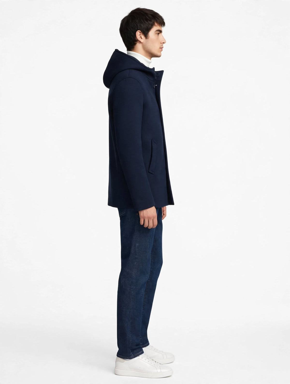 ROBION - CAPPOTTO CON CAPPUCCIO BLU