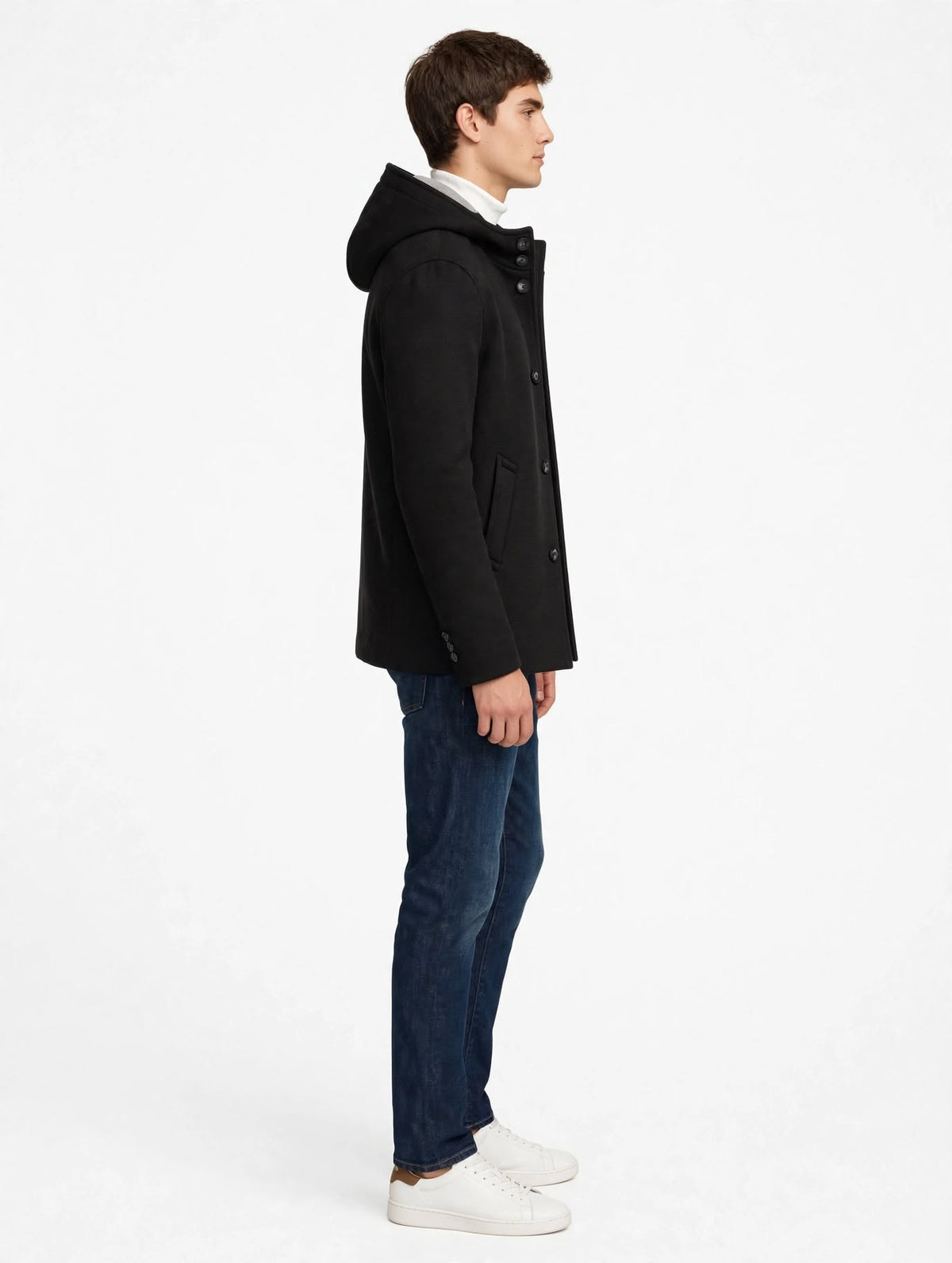 ROBION - CAPPOTTO CON CAPPUCCIO NERO