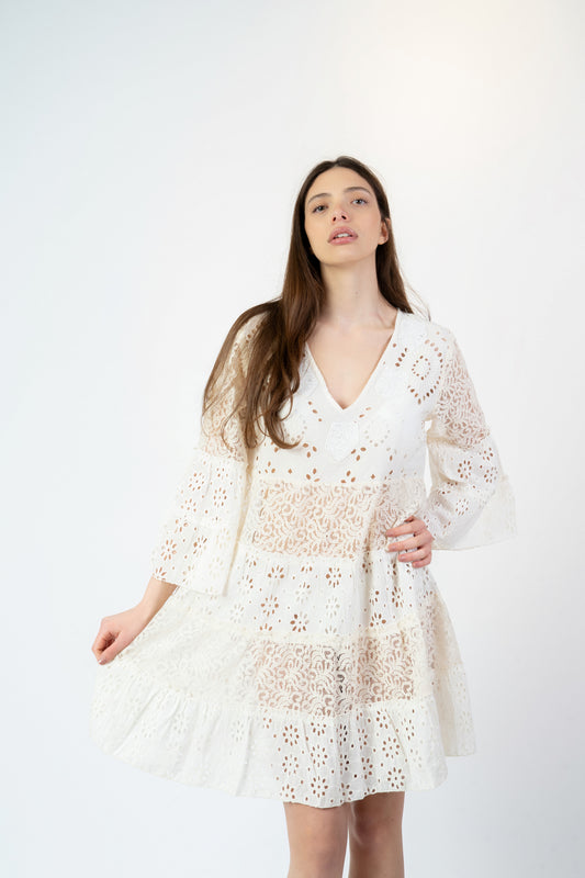 Rocio - Abito fantasia beige