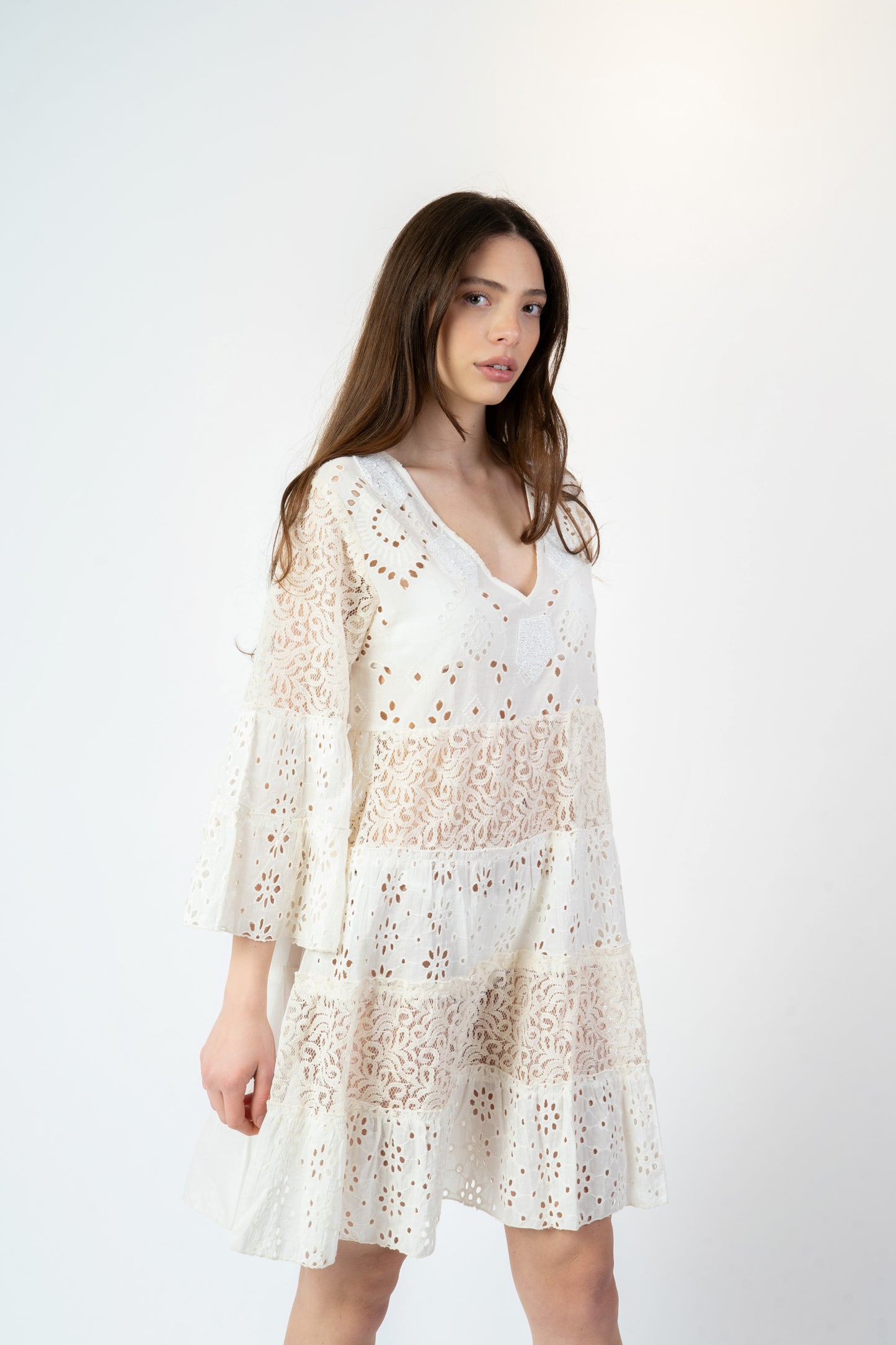Rocio - Abito fantasia beige