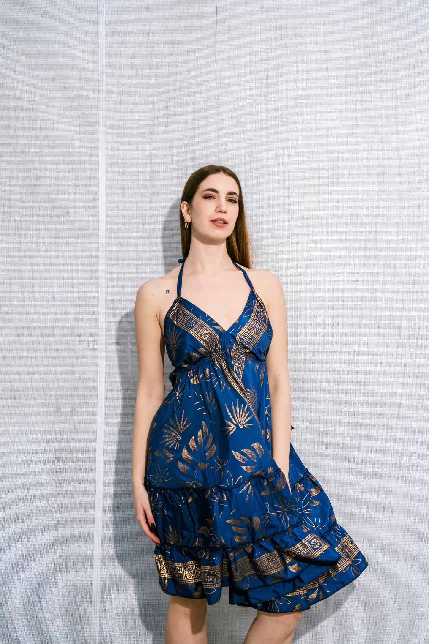 Megan- Abito fantasia Augusta blu