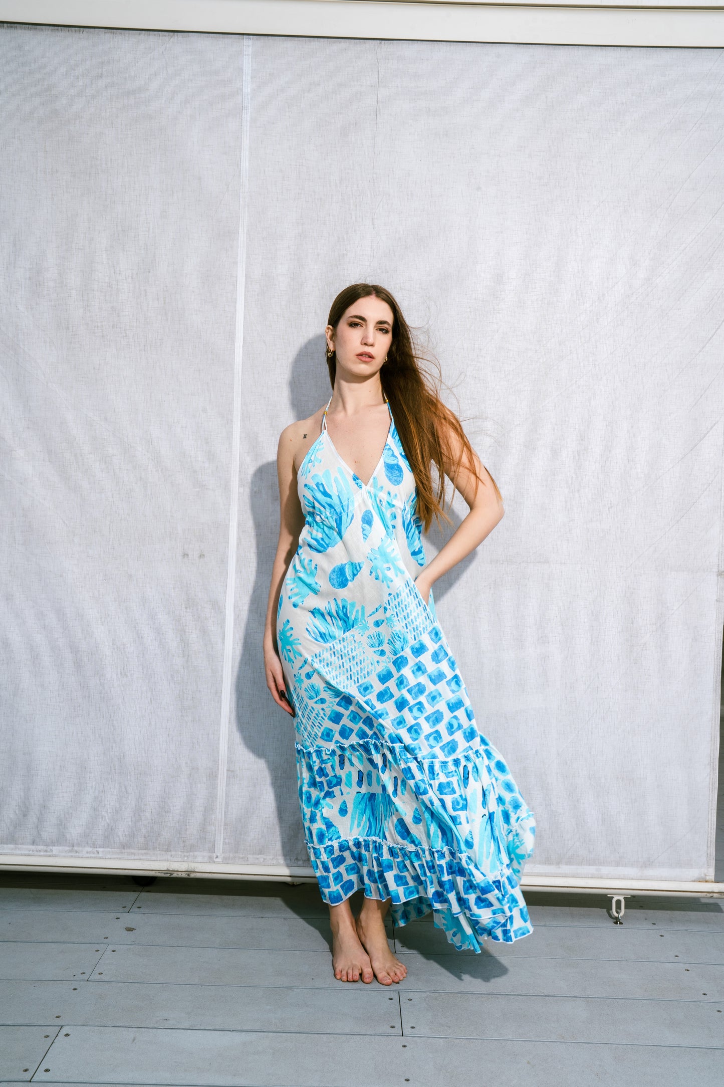 Camila - Abito fantasia SEA blu