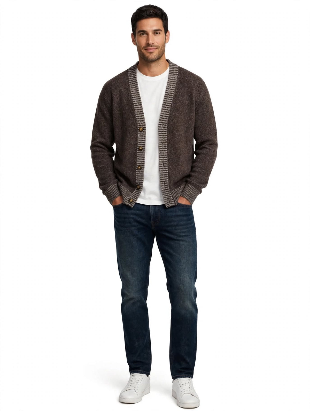 SUCRE - CARDIGAN MORO