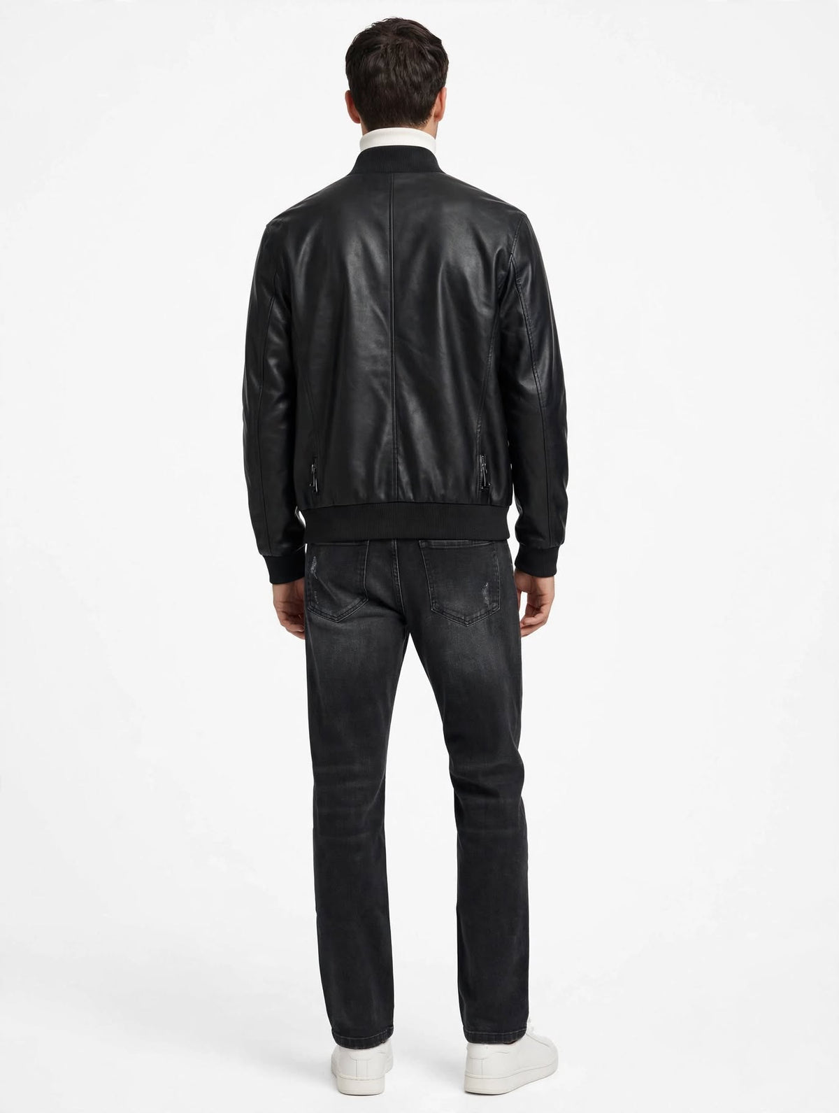 TALISMAN - BOMBER ECOPELLE NERO