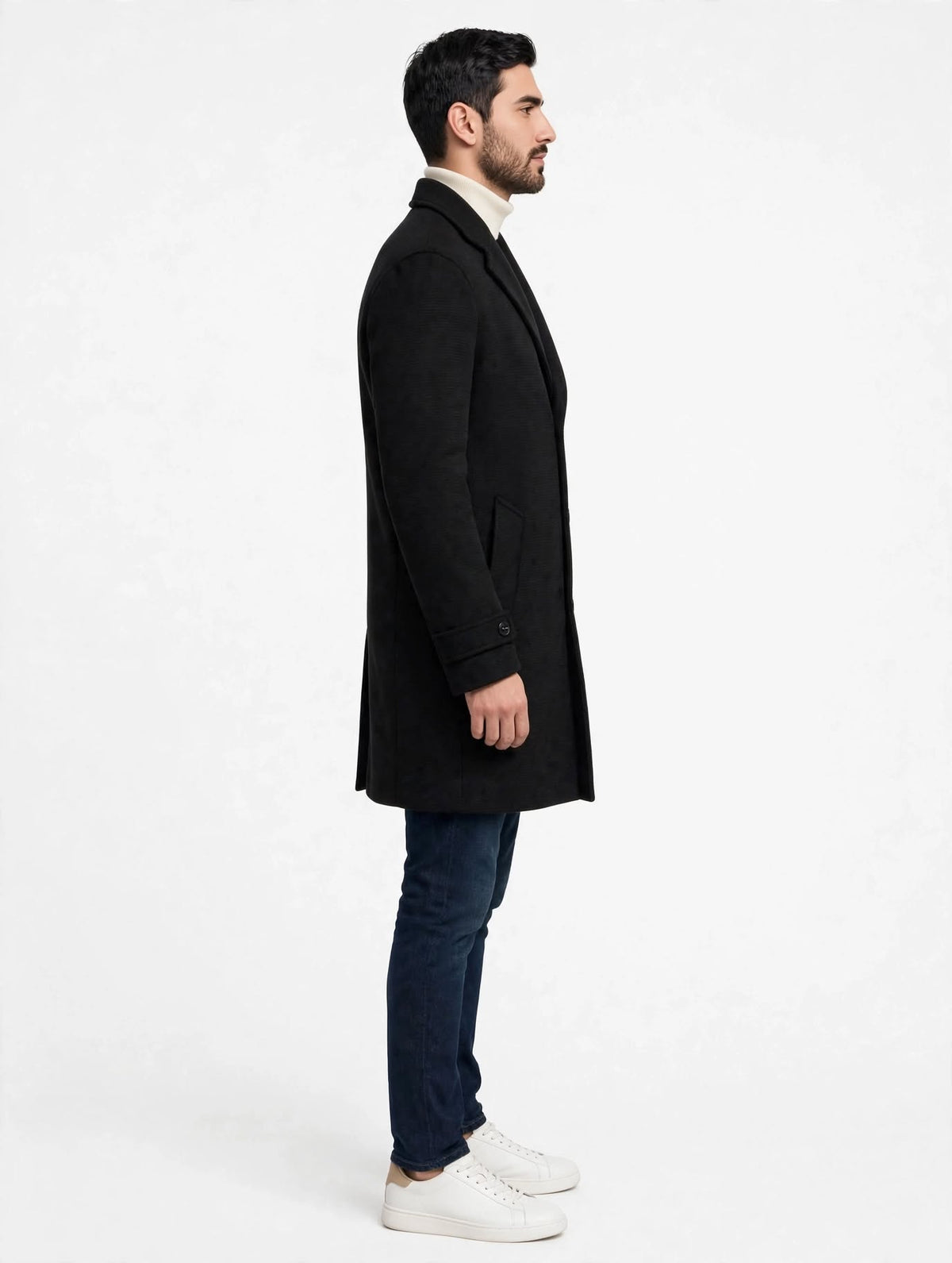 VIRTUS - CAPPOTTO MONOPETTO NERO