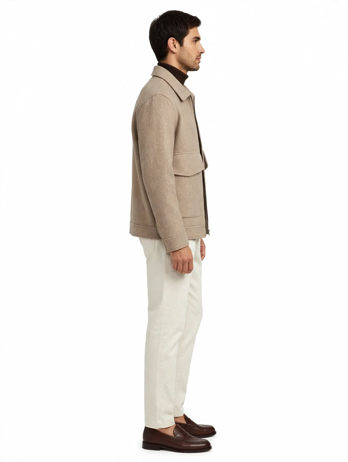 VULCANOCAP - CAPPOTTO CORTO CON ZIP TORTORA