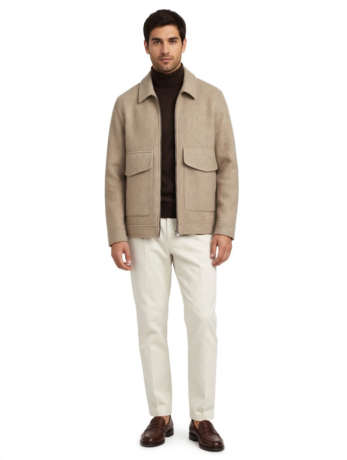 VULCANOCAP - CAPPOTTO CORTO CON ZIP TORTORA
