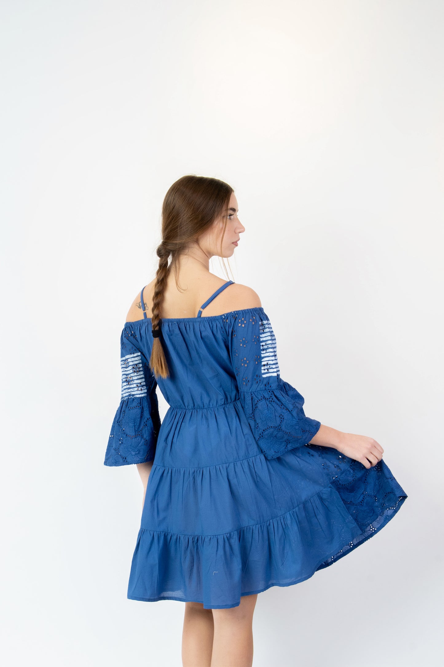 Ximena - Abito fantasia blu