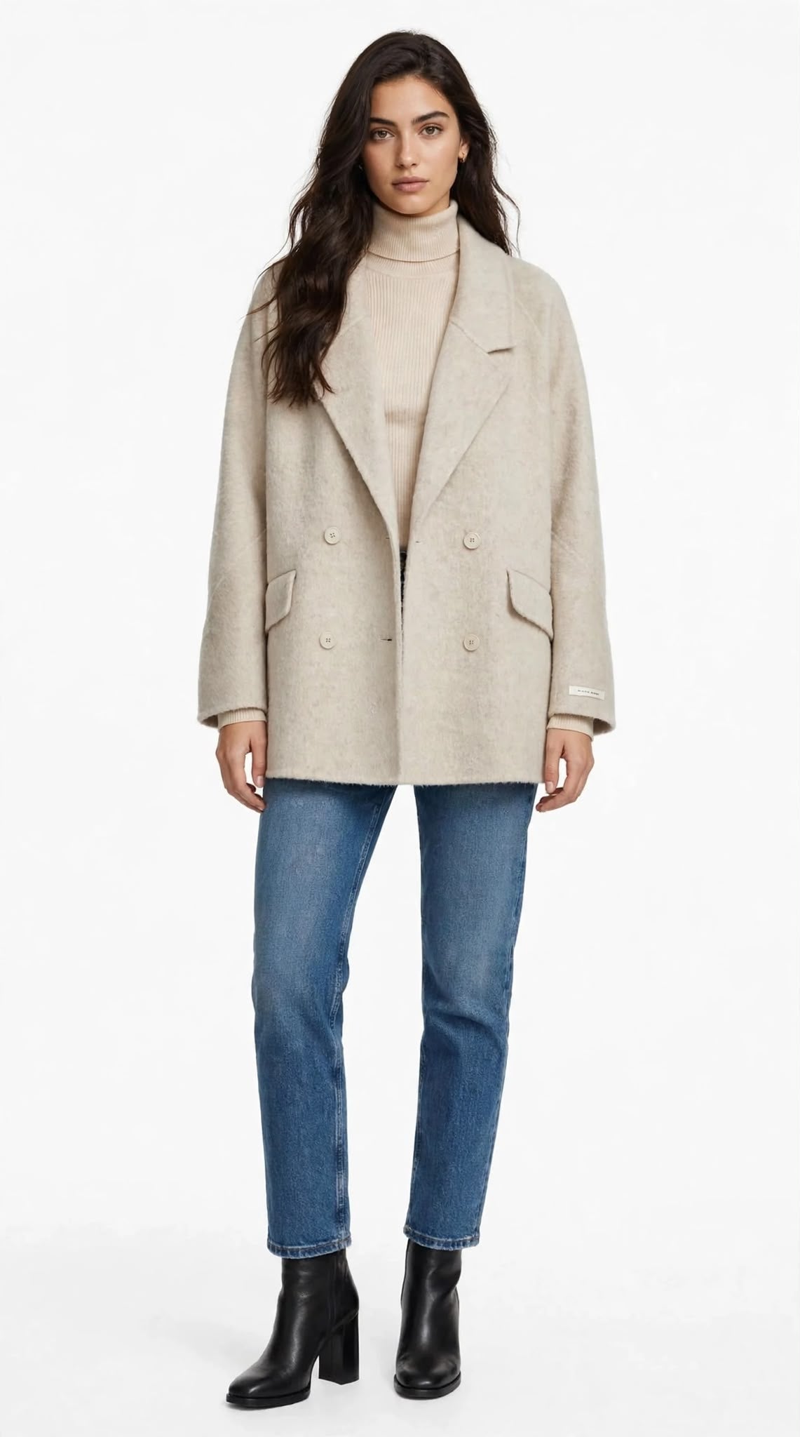 AVIS - CAPPOTTO DOPPIO PETTO CORTO PANNA
