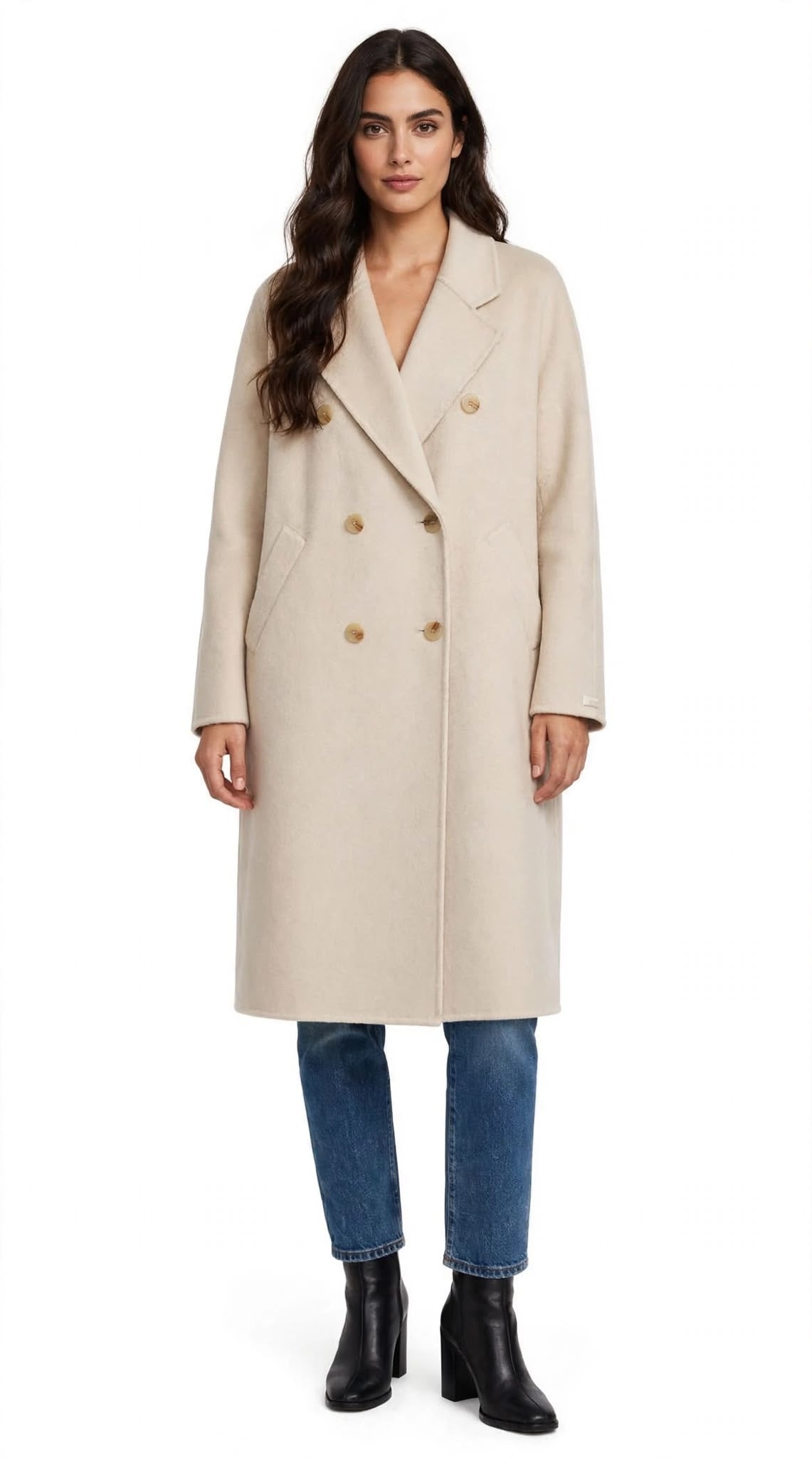 MICOL - CAPPOTTO DOPPIO PETTO BEIGE