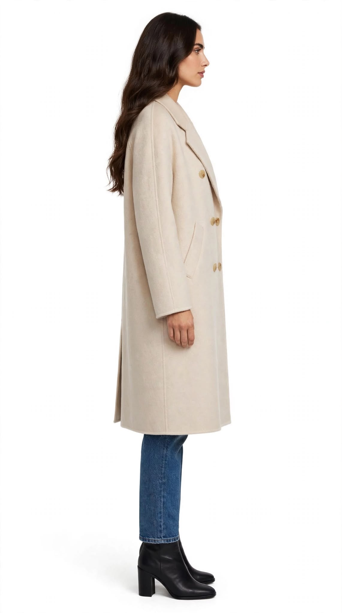 MICOL - CAPPOTTO DOPPIO PETTO BEIGE