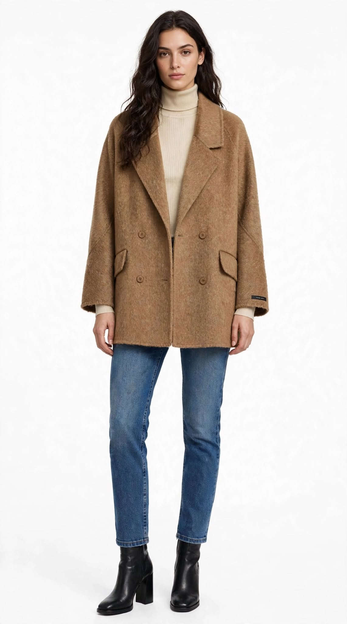 AVIS - CAPPOTTO DOPPIO PETTO CORTO TABACCO