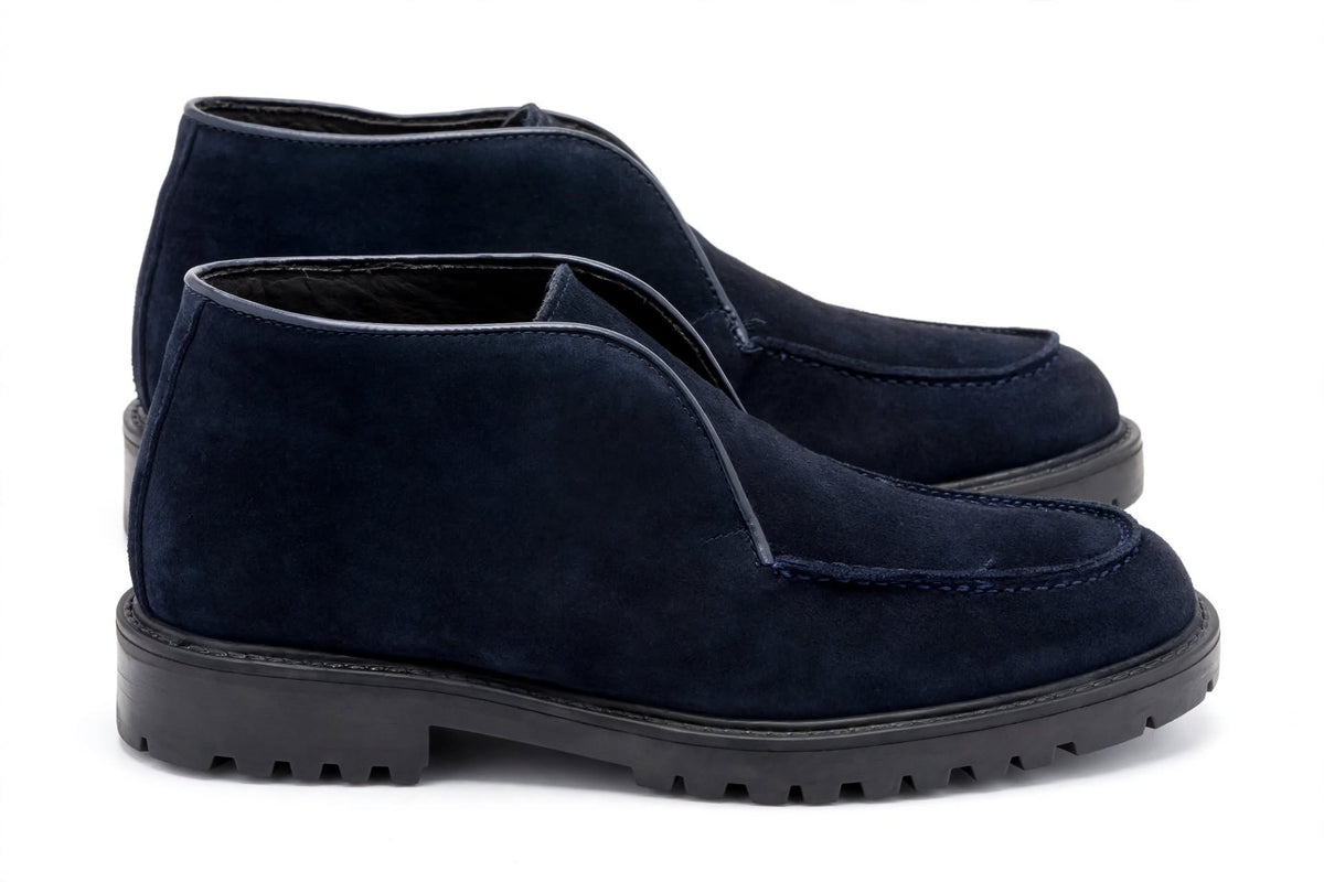 AMALIA - POLACCHINO UOMO IN CAMOCSCIO BLU